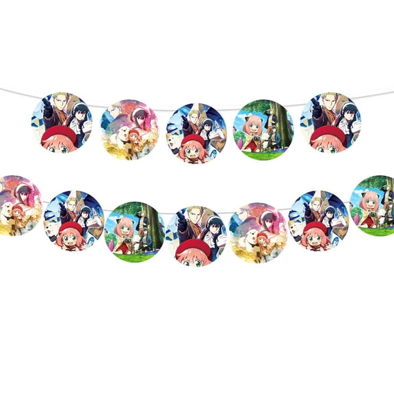 Banner Spy family Party Supplies Garland Decor Decorations