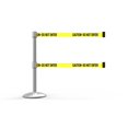 thumbnail image 1 of Banner Stakes AL6102M-D QLine Retractable Dual Belt Barrier with Matte Post - Yellow - Caution Do Not Enter, 1 of 1