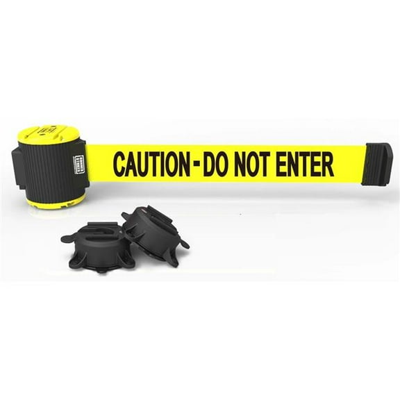 Banner Stakes MH5002 30 ft. Magnetic Wall Mount Caution Do Not Enter Banner - Yellow