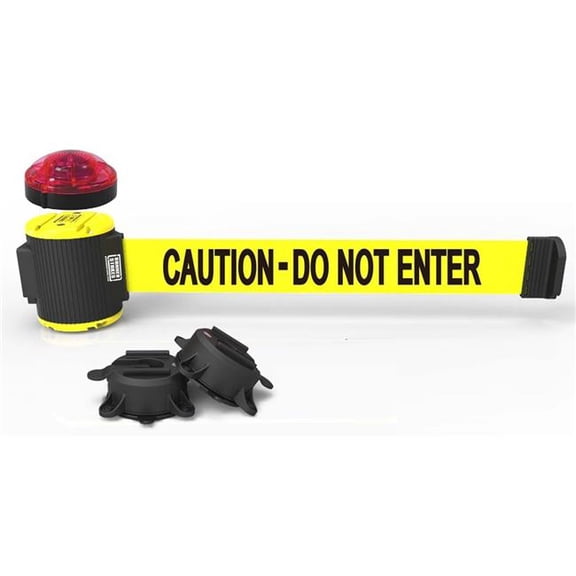 Banner Stakes MH5005L 30 ft. Magnetic Wall Mount with Light Kit & Out of Service Banner - Yellow