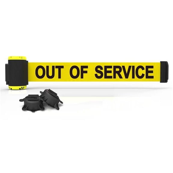 Banner Stakes MH7005 7 ft. Magnetic Wall Mount Out of Service Banner - Yellow