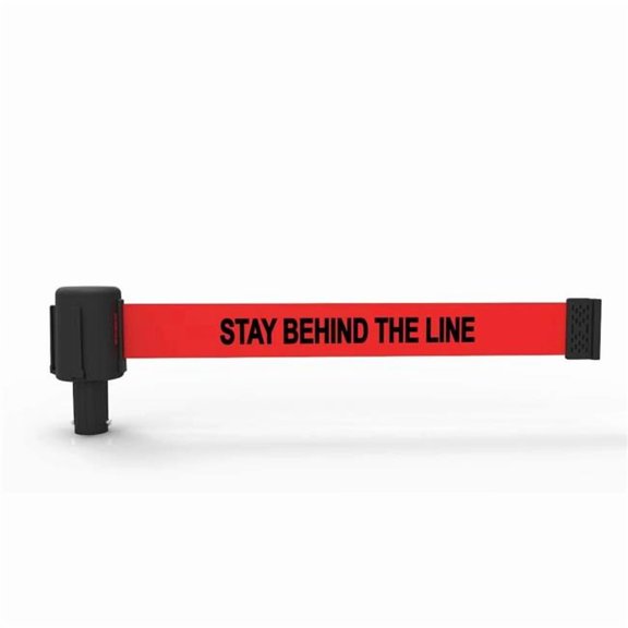 Banner Stakes PL4050 Plus Stay Behind The Line Banner - Red