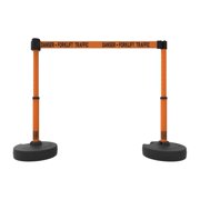 Banner Stakes PL4202 Plus Barrier Set X2 - Orange - Danger Forklift Traffic