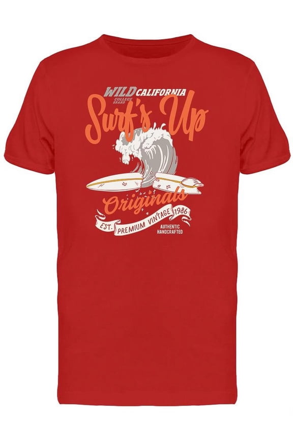 Banner. Surf's Up T-Shirt Men -Image by Shutterstock, Male Medium