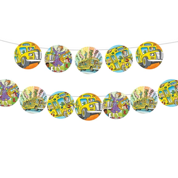 Banner The Magic School Bus Party Supplies Garland Decor Decorations Pre-Strung