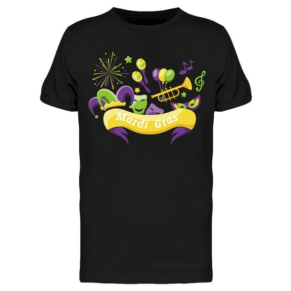 Banner W/set Of Carnival Symbols T-Shirt Men -Image by Shutterstock, Male x-Large