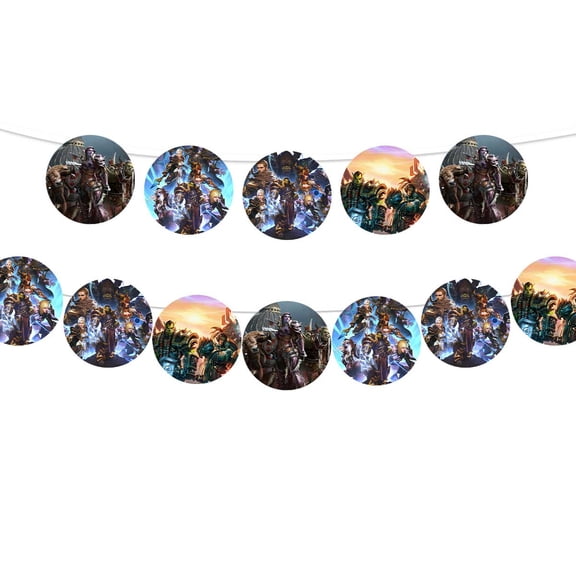 Banner World of Warcraft Party Supplies Garland Decor Decorations Pre-Strung