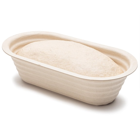 Banneton Batard 10" Proofing Basket For Sourdough Artisan Bread Baking - Stackable Made From Sugarcane Pulp (1-pack)
