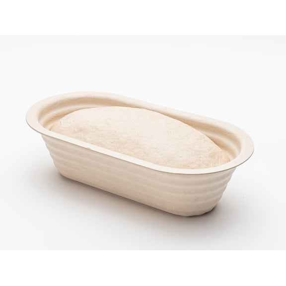 Sourdough Bread Making Banneton (Batard/Oval) 10" Proofing Basket - Reusable, Stackable, and Made From Recycled Materials - 1 Count | Brod & Taylor