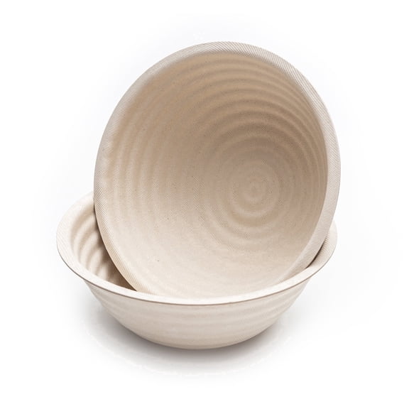 Sourdough Bread Making Banneton (Boule/Round) 8.7" Proofing Basket - Reusable, Stackable, and Made From Recycled Materials - 2 Count | Brod & Taylor