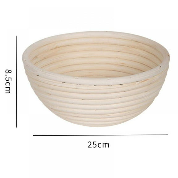 Banneton Dough Proving Basket, Bread Proofing Basket, Handmade Natural Rattan Holder with Liner