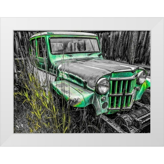Bannon, Heidi 14x12 White Modern Wood Framed Museum Art Print Titled - Willys Green
