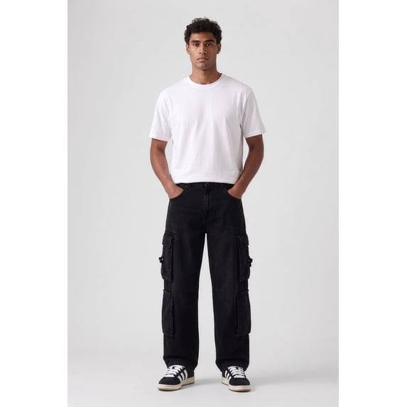 Banny Jeans Men's Regular Fit Jeans, Black, Size S