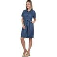 thumbnail image 1 of Banny Jeans ® Women's Denim Short Sleeve Collared Neck Button Down shirt dress, 1 of 5
