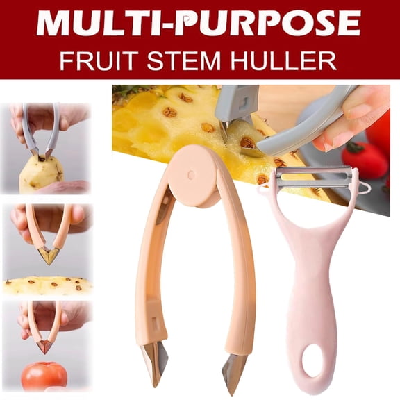 Banome Pineapple Eye Remover with Peeler, Stainless Steel Comfortable Grip Kitchen Tool for Quick Fruit Preparation