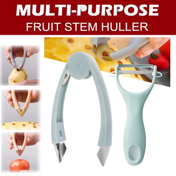 Banome Pineapple Eye Remover with Peeler, Stainless Steel Comfortable Grip Kitchen Tool for Quick Fruit Preparation