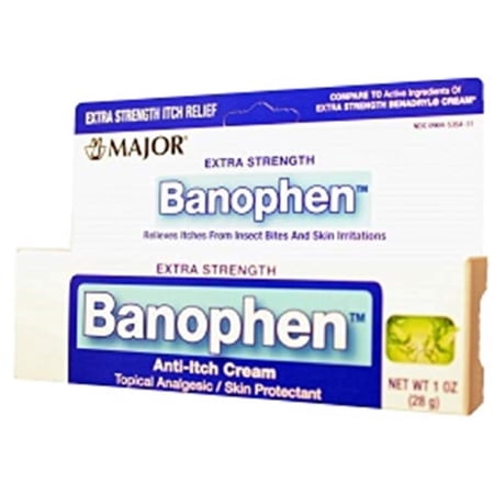 Banophen 2% Extra Strength Anti-Itch Cream, 1 oz / 30 G Tube - 1 ea (Pack of 2)