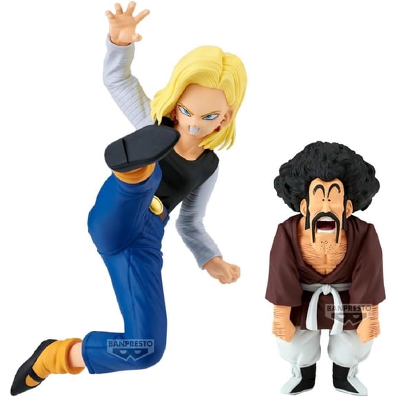 Banpresto - Dragon Ball Z - Android 18 & Mr. Satan (vs Mighty Mask) Match Makers Figure