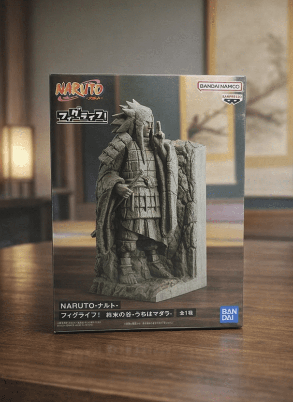 Banpresto Naruto FiguLife Uchiha Madara Figure Pen Stand Bookend, The Final Valley Anime Collectible Statue 19 cm