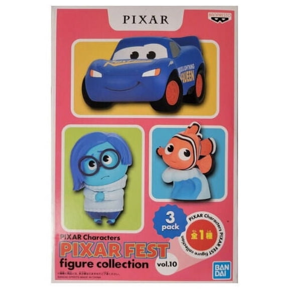 Banpresto Pixar Fest Figure Collection Vol 10 Set - Sadness, Nemo, Lightning McQueen