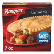 Banquet Beef Pot Pie, Frozen Meal, 7 oz.