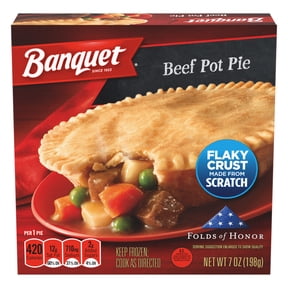 Banquet Beef Pot Pie, 8g Protein, Frozen Meal, 7 oz.