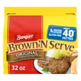 thumbnail image 1 of Banquet Brown'N Serve Oiginal Fully Cooked Sausage Patties, Frozen Breakfast, 32 oz., 1 of 8
