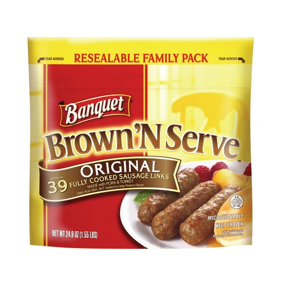 Banquet Brown N Serve, Original Sausage Links, 6.4 Ounce, 39-Count