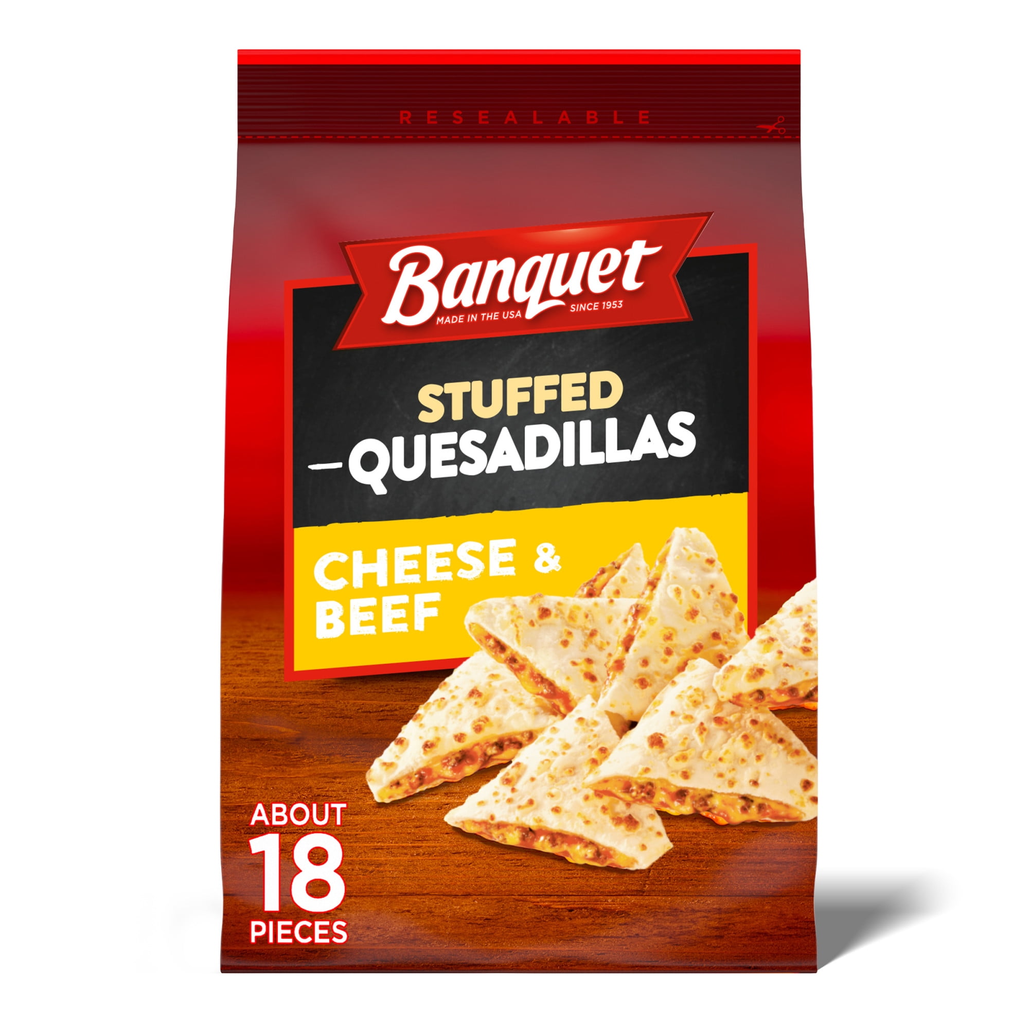 Banquet Cheese and Beef Stuffed Quesadillas, Easy and Delicious Frozen
