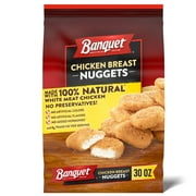 Banquet Chicken Breast Nuggets, Frozen Chicken, 30 oz (Frozen)