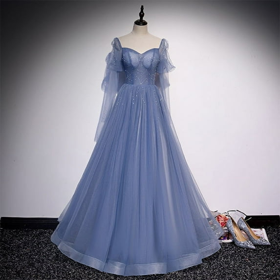 Banquet Evening Dress Dress Women's, Blue Long Dress