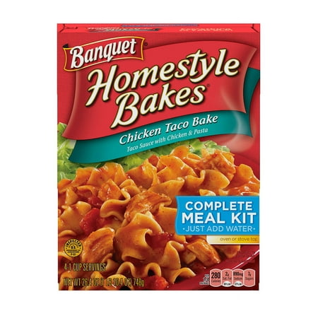 Banquet Homestyle Bakes Chicken Taco Bake, 26.4 Oz.