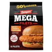 Banquet MEGA Spicy Crispy Chicken Filets, 24 oz. 6-Count (Frozen)