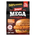 thumbnail image 1 of Banquet MEGA Filets Spicy Crispy Chicken Filets, 13g Protein per Serving, Frozen Meal, 24 oz., 6-Count, 1 of 9