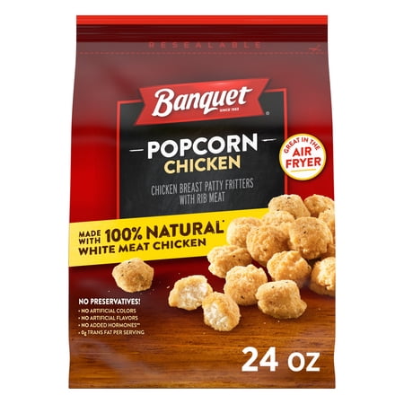 Banquet Popcorn Chicken, Frozen Meal, 24 oz.