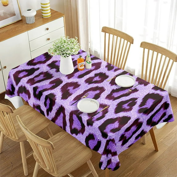 Banquet Room Dining Kitchen Table Tea Tablecloth for Decor Home s Leopard Wildlife Jungle Print Leop