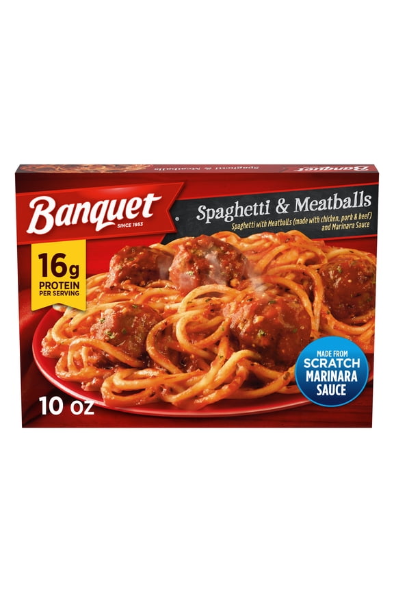 Spaghetti and Meatballs, 16g Protein, Frozen Meal, 10 oz.