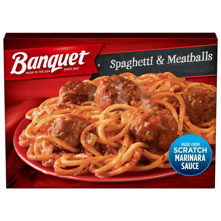 Banquet Spaghetti and Meatballs Frozen Meal, 10 oz (Frozen)
