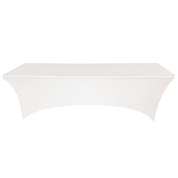 Banquet Tables Pro 5 Pack White 6ft 30x72 Stretch Fitted Spandex Table Cover