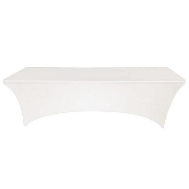 Banquet Tables Pro 5 Pack White 6ft 30x72 Stretch Fitted Spandex Table