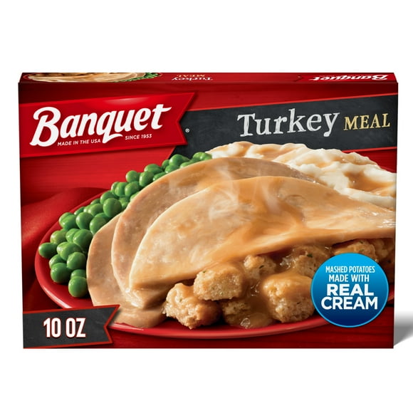 Banquet Turkey Meal with Mashed Potatoes, Frozen Meal, 10 oz.