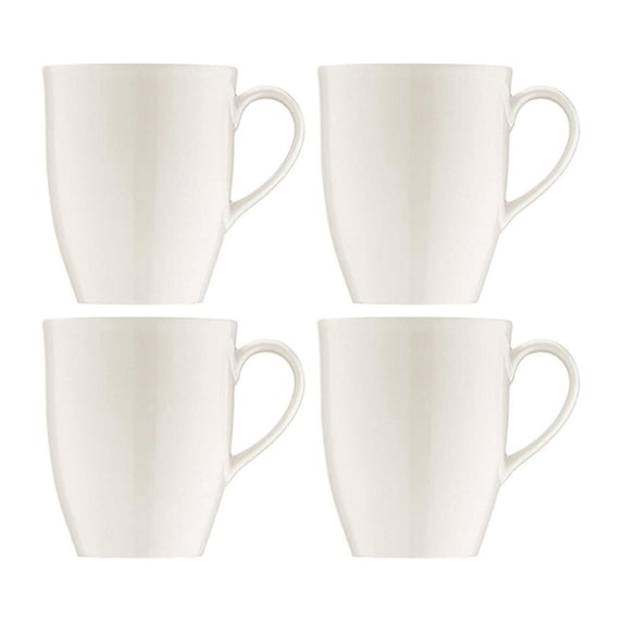 Banquet dia.3.25" h:4.25" 11 oz. Round Warm White Porcelain Mug (Set of 4)