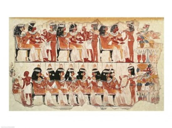 Banquet scene from Thebes Canvas Art - (24 x 18)