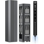 50 in 1 Precision Screwdriver Set for Electronics,3.7V Mini Repair Tool Kit with 5 Torque/500mAh Battery/OLED Display/4 LED Lights for Computer/Phone/Camer/Eyeglass/Watch