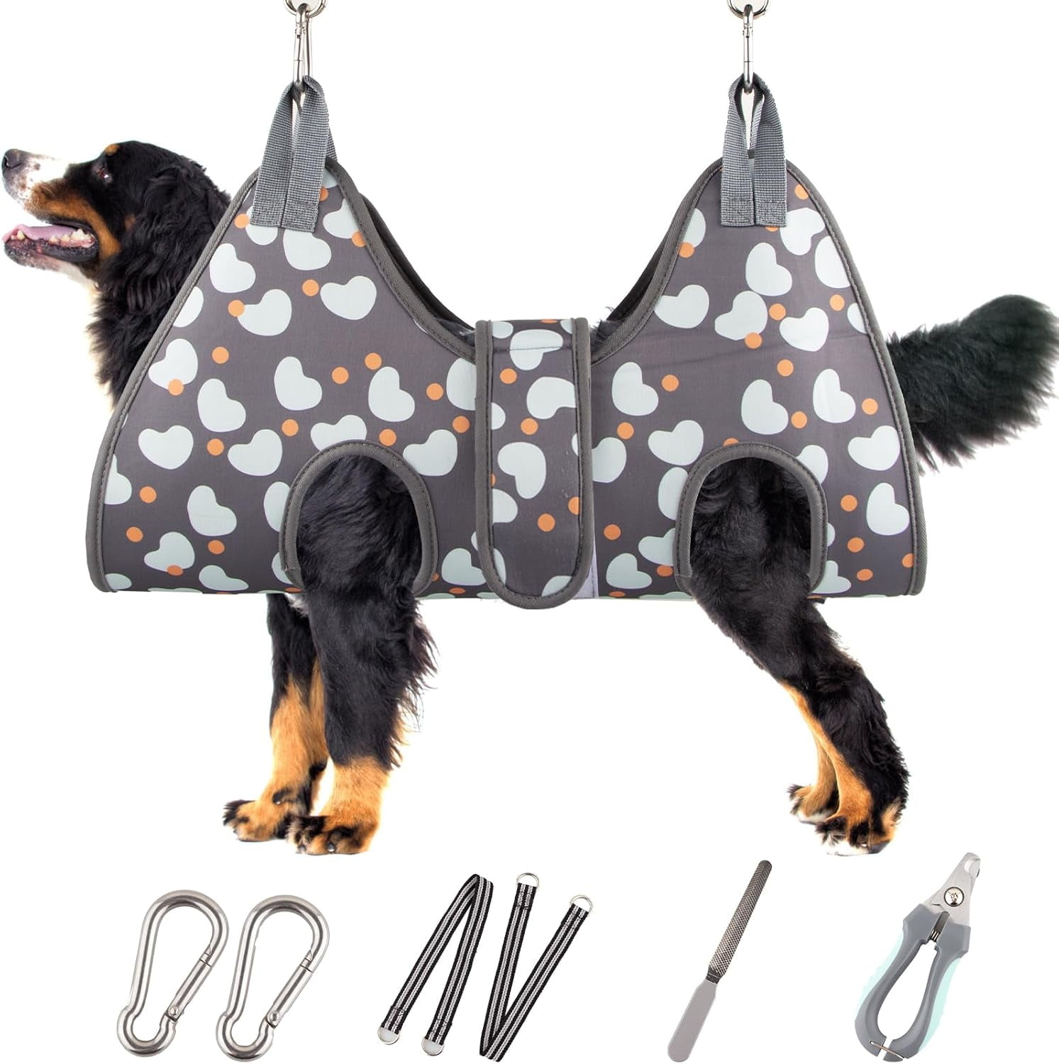 Banral Dog Grooming Hammock for Nail Trimming,Dog Grooming Harness with Nail Clippers/Nail Trimmers for 130lb Large Dog,Pet Grooming Sling Helper