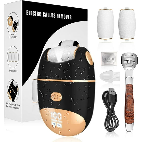 Banral Mini Electric Pedicure Set,Calluses Removal Automatic Foot Trimmer Set with Foot Shaving Knife and Digital Display for Dead Skin and Calluses
