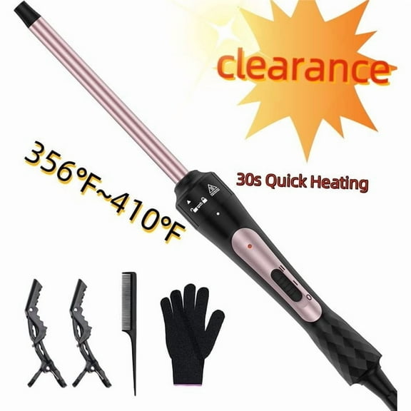 Banral Tourmaline Ceramic Curling Wand,2 Temp Settings Curling iron for Short & Long Hair, 30S Instant Heat Up
