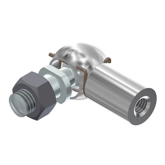 Bansbach Easylift Elbow End Fitting,Zinc Plated Steel 96086