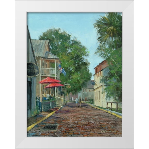Bansemer, Roger 12x14 White Modern Wood Framed Museum Art Print Titled - Cuno Street