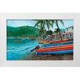 thumbnail image 1 of Bansemer, Roger 14x10 White Modern Wood Framed Museum Art Print Titled - St. Lucia Fishing Fleet, 1 of 4